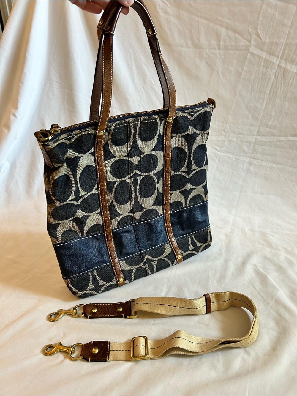 Coach Denim Tote - Picture 4 of 12